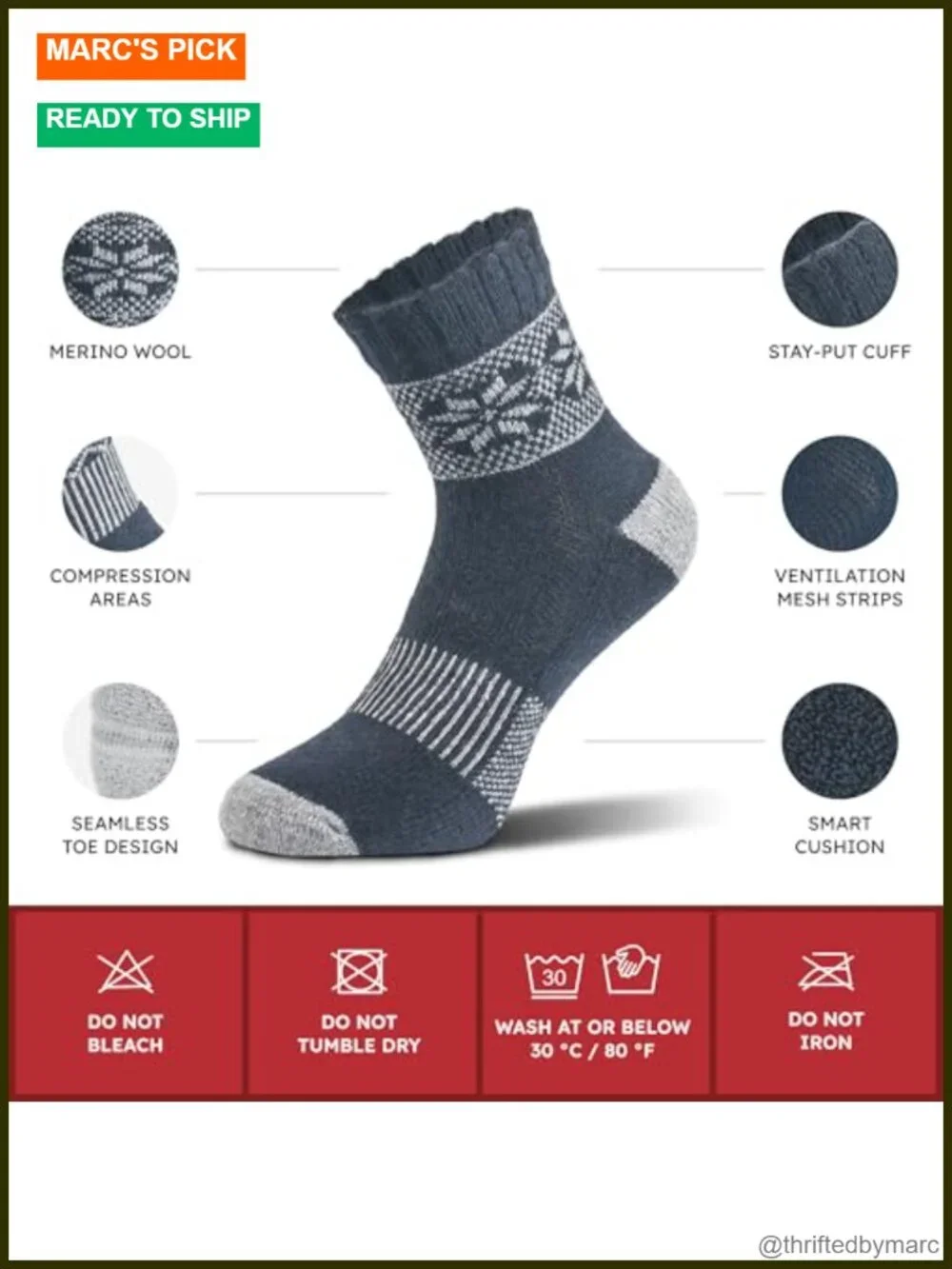 2 Pairs Merino Wool Low Cut Anti-Blister Walking Socks